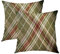 Batmerry Plaid Pillow Covers 20x20 Inch Set of 2, Tartan Wool Tartan Fabric Plaid Britain Clothing Material Scotland Double Sided Decorative Pillows Cases Throw Pillows Covers
