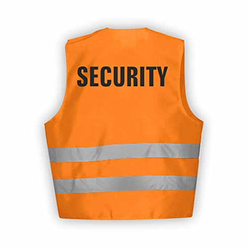 Fassbender-Druck WARNWESTEN - Sicherheitsweste GELB Warnweste nach EN ISO 20471 zertifiziert - Warn Weste für Security - Unisex mit hochwertigem Reflektorstreifen