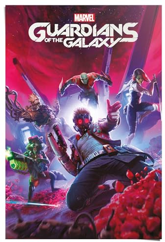 REINDERS Poster, Guardians of the Galaxy, Kinderzimmer, Poster, Wanddeko, Room Decor, 150 gr. glänzend Bilderdruckpapier, Lila, 91,5x61cm