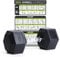 PhysKcal Hexagon Hanteln Poly-Gummierte | 17,5 kg 1 Stück | Rutschsicher Ummantelt | Ergonomische Verchromte Griffe | Kurzhantel-Set | Dumbbells Set