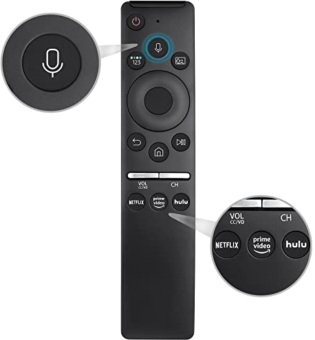 Telecomando vocale di ricambio per Smart TV Samsung, per Samsung Crystal UHD QLED curvo 4K 8K Smart TV (2020/2021)