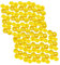 50Pcs Hinged Screw Cover Cap Plastic Screw Covers Caps Fold Snap Decorative Washer Flip Tops for Car Cabinet Furniture Yellow