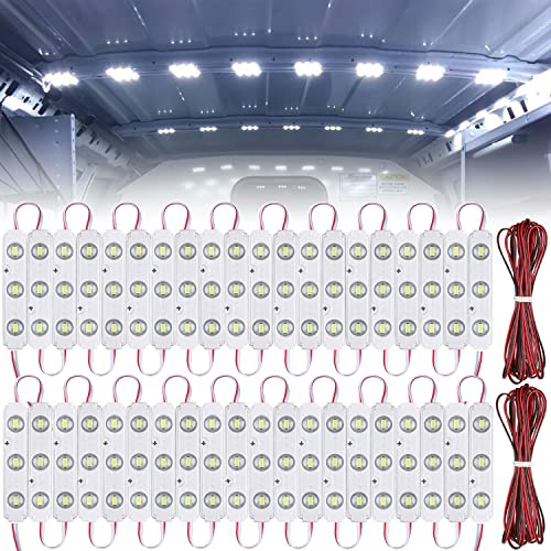 120 LED Streifenleuchten Innenraum Licht Fahrzeug Kuppel Deckenleuchten,12VInterior Licht Auto Leseleuchte mit Verlängerungskabe, Auto Innenbeleuchtung für Camper Van Caravan Truck Boot (120 LED)