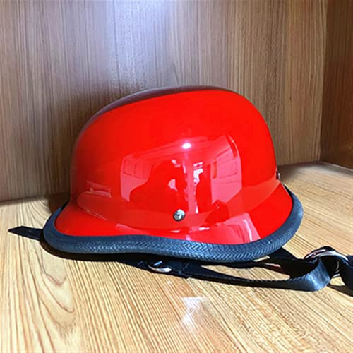 Casque Cyclomoteur Demi-Casque Homologué ECE Dot, Adulte Moto Protection Casques Bols, Scooter Bike Cruiser Jet Casque pour Homme Et Femme Casque Ouvert (Color : D, Size : M=(57-58cm))