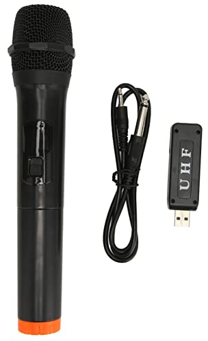 UHF-Funkmikrofon, 131 Fuß Reichweite Rauschunterdrückung UHF-Funkmikrofon Dynamisches Mikrofon mit 6,5-mm- und 3,5-mm-Anschlüssen