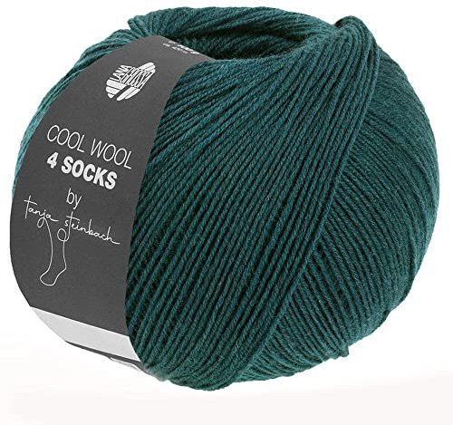 LANA GROSSA Cool Wool 4 Socks | Merino-Sockengarn aus mehrfach verzwirnten Einzelfäden | Handstrickgarne aus 75% Schurwolle (Merino extrafein) | 100g Wolle zum Stricken & Häkeln | 420m Garn FB 7701