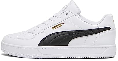 PUMA Unisex Caven 2.0 Baskets, Puma White Puma Black Gold, 38 EU
