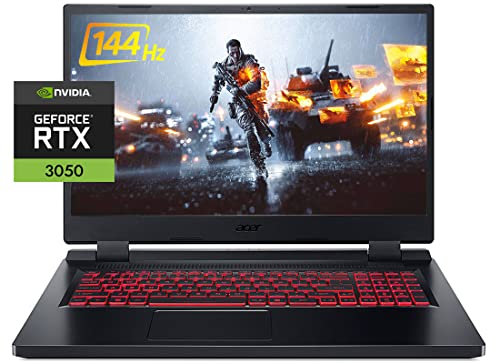 Acer 2022 Nitro 5 17.3 FHD IPS 144Hz Gaming Laptop, 12th Intel i5-12500H(12 Core, up to 4.5GHz), GeForce RTX 3050, 32GB RAM 2TB PCIe SSD, Backlit KB, Thunderbolt 4, Win 11, w/GM Accessories