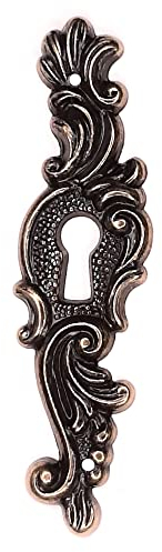 cyclingcolors Roseta placa de llave cubierta bocallave cerradura antigua mueble diseño vintage acabado bronce 22 x 85 mm