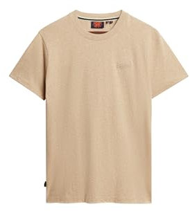 Superdry Men's Essential Logo EMB Tee T-Shirt, Tan Brown Fleck Marl, 56