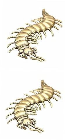 BESTonZON 2pièces Décoration Antiques Bronze De Centipède Artisanat Créatif De Tea Pet Doré