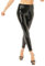 KOPLOGUN Damen Erotisch Wetlook Leder Hose Lack Leder Elastisch Lederhose Sexy Damen Leder Leggings High Waist Lederhose Sexy Lederoptik Leggins Hose BDSM Bondage Hose