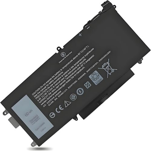 60Wh K5XWW 7.6V Laptop Battery for Dell Latitude 5289 7389 7390 E5289 2-in-1 L3180 P29S 71TG4 J0PGR N18GG P29S001 P29S002 6CYH6 725KY 451-BBZC 4-Cell