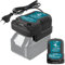 MAKBOS Ladegerät Kompatibel Mit Makita 18V Akku BL1850B BL1860 BL1830 BL1815, Ersatz DC18RC Schnellladegerät, Tragbare Mini Ladestation (Nur Für Batterie)