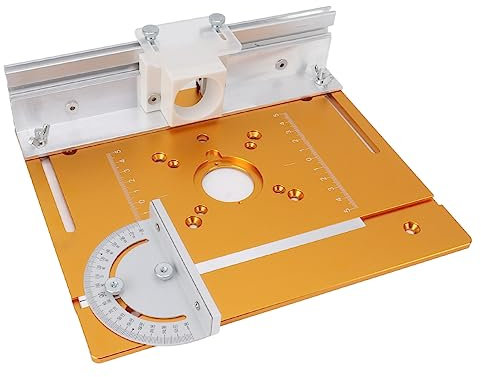 Oberfräsen Tisch Einlegeplatte, Oberfräsen Flip Platte, Aluminium Holzfräs Flip Board für DIY Holzbearbeitungsprojekte