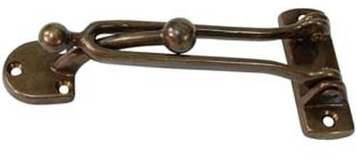 3PZ FERMAPORTE CON GANCIO IN OTTONE BRONZATO - mm.130x60h.