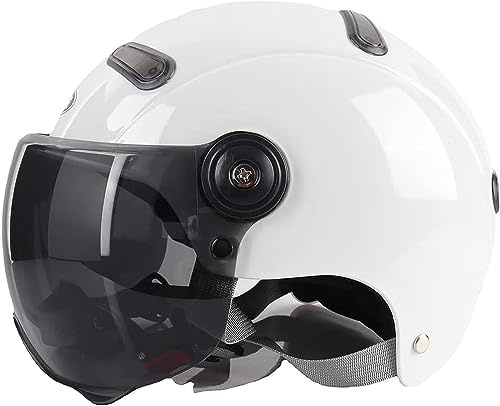 Retro-Motorrad-Halbhelm, offenes Gesicht, Motorrad-Sturzhelm, DOT/ECE, Cruiser-Roller, Chopper, Vintage-Cruiser-Roller, Moped, Jet-Helm, Herren und Damen, leicht E,54~60CM