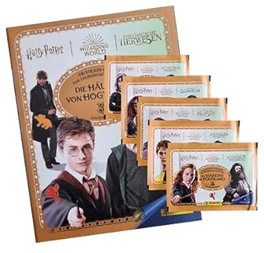 Panini Harry Potter Sticker Guide 2 “Die Häuser von Hogwarts“ Sticker – 1x Stickeralbum + 5x Stickertüten (Deutsche Version)