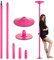 HAIKANGSHOP Pole Dance Tanzstange, Einstellbare Länge Professional Stangentanz Set, Tragbar Abnehmbar Tabledance Strip Stange Mit Statisch + Spinning