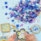JIAMIAN 360 Pezzi Piastrelle Di Vetro, Mosaico Di Cristallo Di Colore Misto, Tasselli Mosaico, Piastrelle Mosaico Multicolori Decoro Tessere, Per Artigianato(Blu)