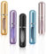 AMSNINK 5 Stück Parfümzerstäuber Nachfüllbar 5ml, Mini Parfüm Abfüller Reise Gadgets Zerstäuber mit Fenster, Leere Sprühflasche für Handtasche, Travel Essentials, Flugzeug Gadgets