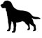 Autoaufkleber Auto Labrador Retriever Hund Herz Vinyl Aufkleber Silhouette Auto Styling Aufkleber PVC Aufkleber(Black)