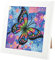 DIY Diamond Painting Set Mit Holzrahmen, Schmetterlingsmuster DIY Diamant Malerei Set, DIY Diamant Fotorahmen Bausatz Mit Maker's Tools, für Die Dekoration von Restaurants und Cafés, 18 x 18cm