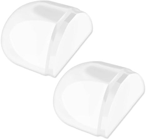 2 Pcs Floor Door Stopper Clear Self-Adhesive Floor Door Buffers, Acrylic Invisible Damper for Protect Door & Wall from Damage, for Bathroom Bedroom Kitchen, Transparent