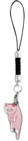 MZRAN Schlüsselanhänger für Frauen und Mädchen, niedliche Katze, Handyband, Schlüsselband für Handyhülle, Seildekoration, Taschenanhänger, Y2K-Schlüsselanhänger, Schmuck für Damen und Mädchen, silber,