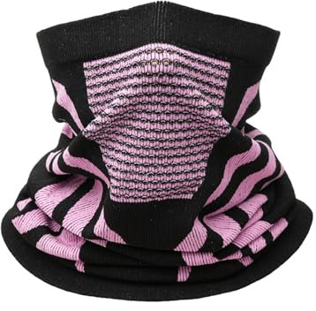 Balakaka Cache Cou Homme Femme Sport, Multifonctionnel Cache Cou Moto Polaire Hiver 40×22 cm, Hiver Coupe-Vent Cache Nez Ski Balaclava pour Moto Cyclisme, Rose