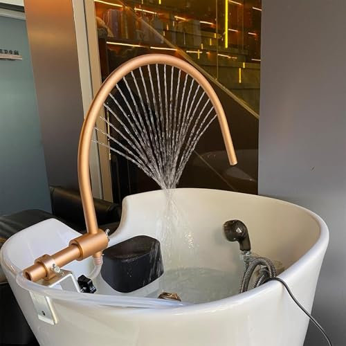 SAYEYBU Head Spa, Cadre De Sortie d'eau Portable en Cascade pour ThéRapie par l'eau RéGlable, Convient à La Plupart des Lits De Cuvette De Shampoing,A