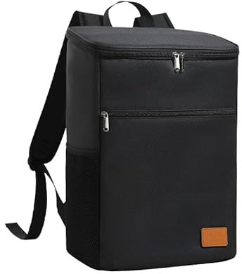 Zaino da picnic termico pieghevole, grande capacità, 36 lattine, impermeabile, zaino termico portatile, adatto per viaggi all'aperto, spiaggia, picnic e pesca (nero,