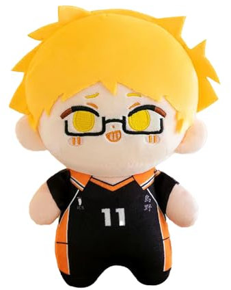 Zhongkaihua Haikyuu Tsukishima Ke Plüschfigur Kissen 20 cm Anime PP Baumwolle Kissen weich gefüllte pelzige Autotasche Schlüsselanhänger Zuhause Sofa Dekoration Anhänger für Fans
