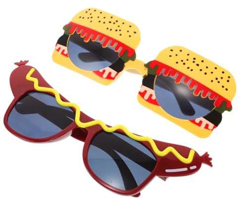 GALPADA 2stücke Lustige Partybrillen Im Hamburger Und Hot Dog Design Fotorequisiten Für Halloween Geburtstagsfeiern Und Festliche Anlässe Langlebig Und Zu Tragen