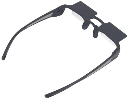 Goshyda Lazy Glasses, Light Weight Prism Glasses Horizontal Reading Spectacles 90° Vision Neckcare, Lie Down Eyeglasses for Reading and Watch TV in Bed