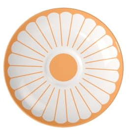 Villeroy & Boch - Fleur Soleil Coffee Cup Saucer Yellow, Dishwasher-Safe, Microwave-Safe, Coaster for Coffee and Tea, Small Serving Platter, Saucer Flower Pattern Orange, Premium Porcelain