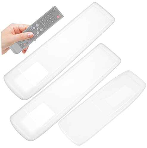 DOITOOL 3pezzi Custodie Protettive Silicone Trasparenti Per Telecomando Da Compatibile Con Tv e Condizionatori Aria Design Ergonomico e Facile Installazione