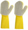 LRXIYODE 2Pièces Gants de Nettoyage avec Éponge pour Cuisine et Nettoyage Plats Imperméables et Durables Accessoire Pratique pour Usage