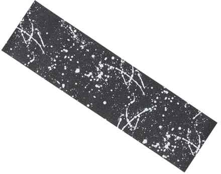 Garneck Skateboard Griptape Bogen, Schwarzes Sandpapier Tape, Selbstgemacht | Griptape Skateboard, Leicht Anzubringen und Lösen, Dekorativer Aufkleber für Skateboard, Schwarz