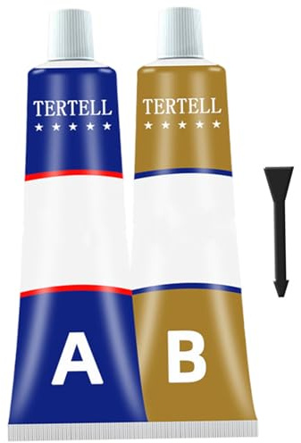 Metallreparaturkleber, 1 Set, 100 ml, stärkster Kleber für Metall mit Auftragswerkzeugen, wasser-, stoß- und temperaturbeständige Paste für Tank, Pumpe, Motor, Wasserhahn, Türknauf