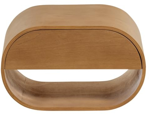 WOOOD Momo Hängendes Kommode/Nachttisch, Holz, Braun | Nachttisch Hängend mit Schublade, Schwebender Nachtschrank MDF mit Holzoptik, sichtbarer Maserung, Schlafzimmer & Wohnzimmer