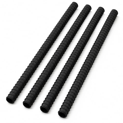 4 Pcs Oven Rack Protectors Heat Resistant, Silicone Oven Rack Guards | Anti-Scald Oven Frame Sleeve Covers, Heat Insulation Guards for Home Baking and Roasting, Black