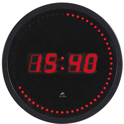 Alba LED-Uhr, Schwarz