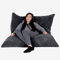 Lounge Pug, Riesen Sitzsack XXL, Sitzkissen, Cord Schwarz