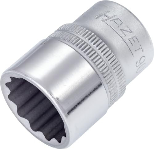 HAZET Steckschlüsseleinsatz Doppelsechskant 900Z-20 20mm I Antrieb 1/2 Zoll I Chrom-Vanadium-Stahl, robustes Design