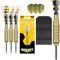 DW Hornet Metall Steel Spitzen Dartpfeile Brass Steeldarts, 18G | Steel-Tip-Dart-Set mit Ersatzflügeln und Aufbewahrungsetui, Fun Darts Geschenkset, Torpedo Dart Barrels, professionelles Dart-Zubehör