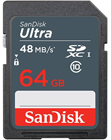 Sandisk 64GB Ultra SDXC Memory Card For Nikon D3200 Camera