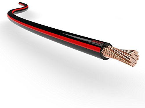 Fil électrique pour l‘automobile 0.75 mm² Câble electrique du véhicule 5m ou 10m choix: (5m mètre 0.75 mm², noir-rouge)