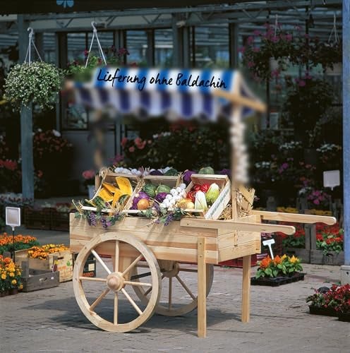 BATANIA Marktwagen/Dekowagen/Holzwagen ohne Baldachin, Holz | Höhe 184 cm