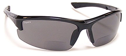 Coyote Eyewear BP-7H polarisées Lecteur à Double Foyer + 2.50 Lunettes de Soleil, Noir